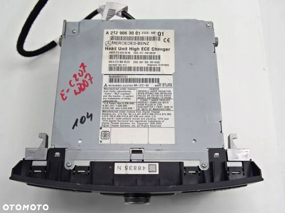 radio cd nawigacja mercedes c207 w207 - 7
