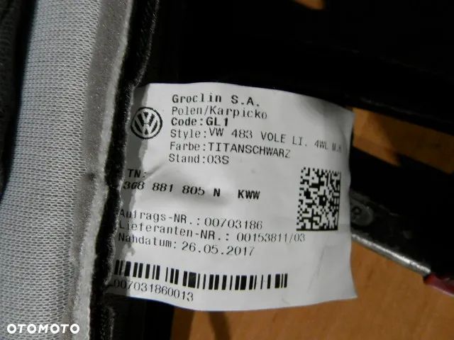 FOTEL FOTELE  SIEDZISKO OPARCIE PRZEDNIE LEWE SKÓRA ALCANTARA POSZYCIE TAPICERKA TITANSCHWARZ KWW VOLKSWAGEN ARTEON 3G8 ORYGINAŁ - 11