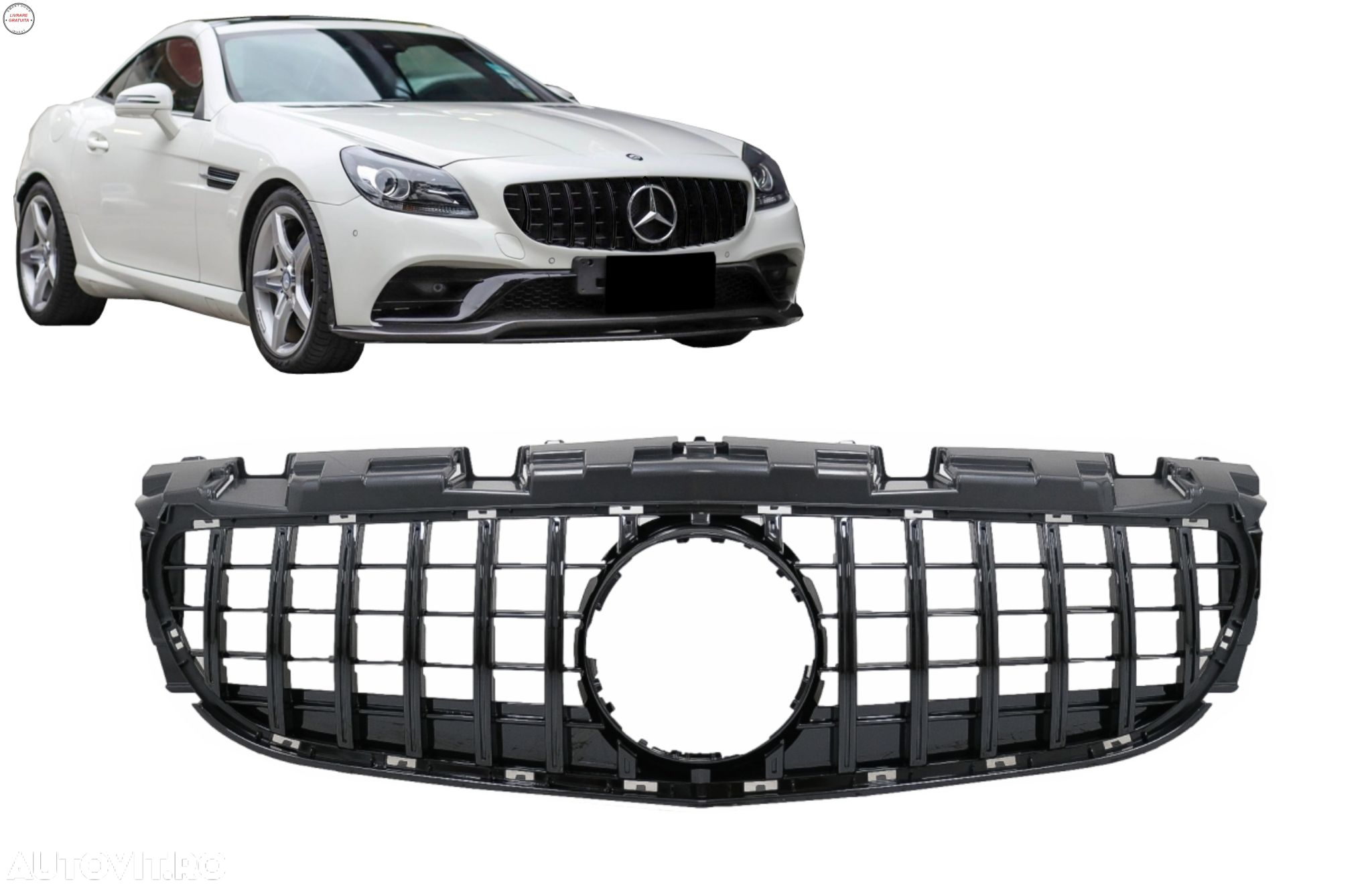 Grila Centrala Mercedes SLC-Class R172 Facelift (2016-2019) GT-R Panamericana Desi- livrare gratuita - 8