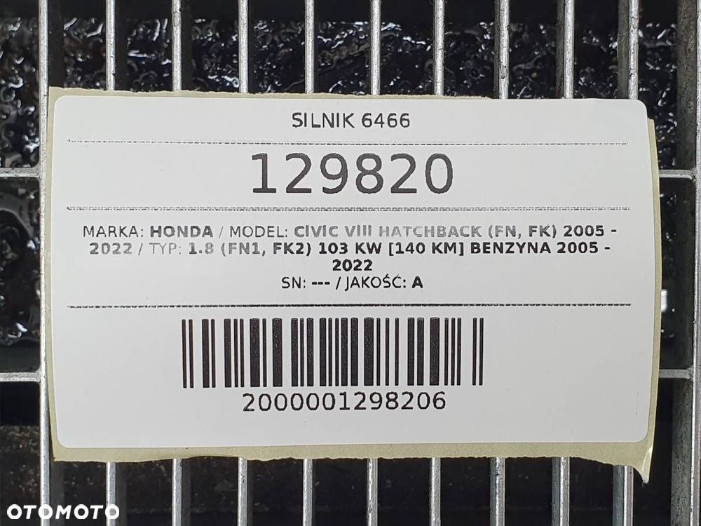 SILNIK KOMPLETNY R18A2 1.8 B 140 HONDA CIVIC VIII - 8