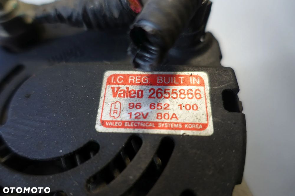 ALTERNATOR CHEVROLET AVEO KALOS 1.2 B 80A 96652100 - 3