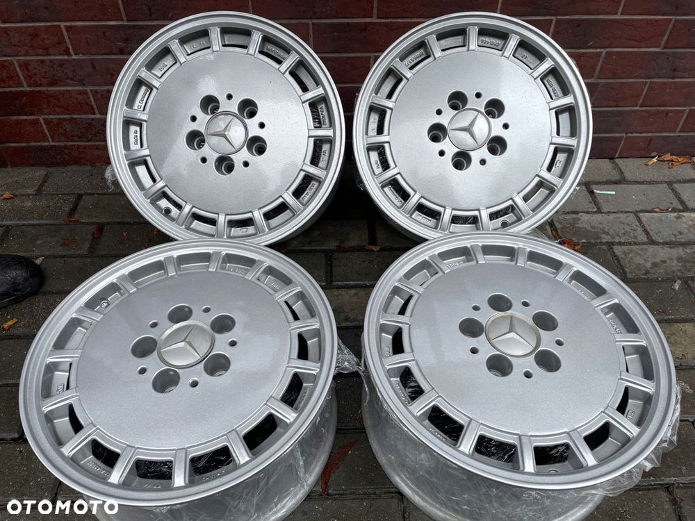 alu felgi mercedes 15 gullideckel 7j et44 w124 oryginał - 1