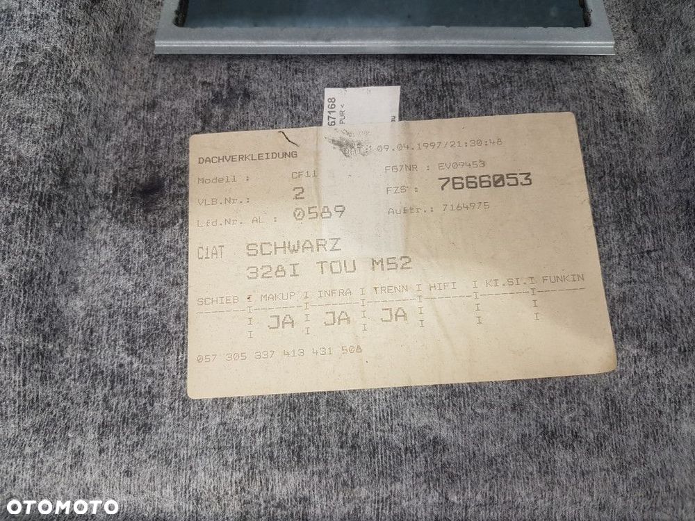 BMW E36 TOURING PODSUFITKA CZARNA - 2