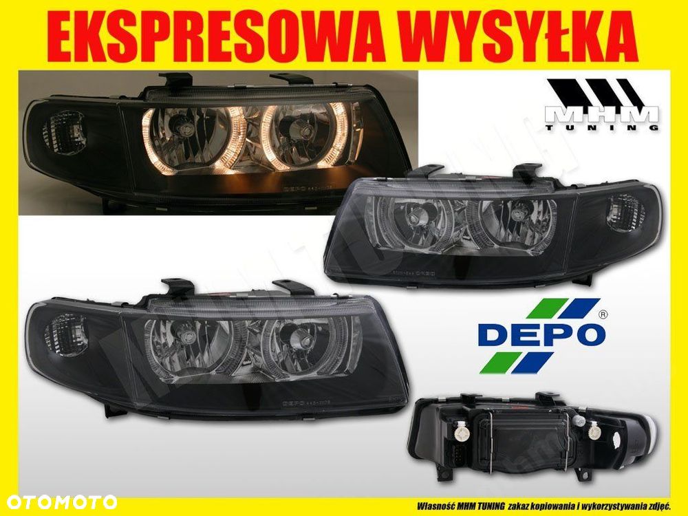 REFLEKTORY LAMPY kpl RINGI ANGEL EYES TUNING BLACK SEAT LEON I 1 TOLEDO 2 - 4