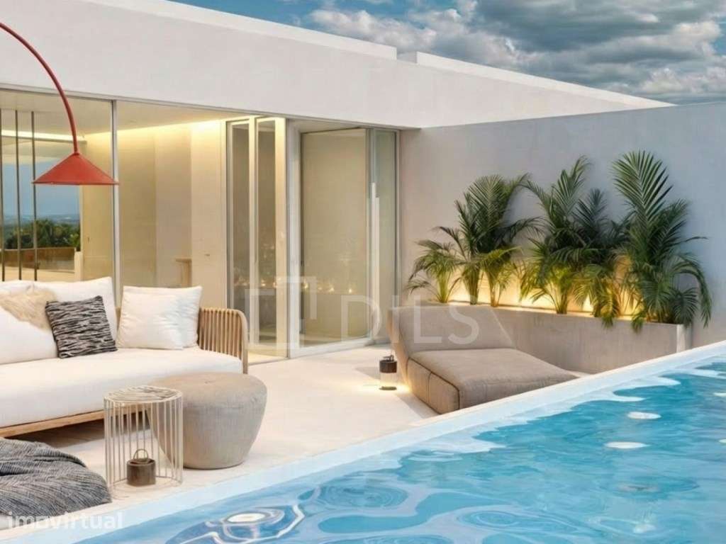 Moradia T4 com rooftop e piscina, num novo condomínio em Vilamoura - Grande imagem: 4/96