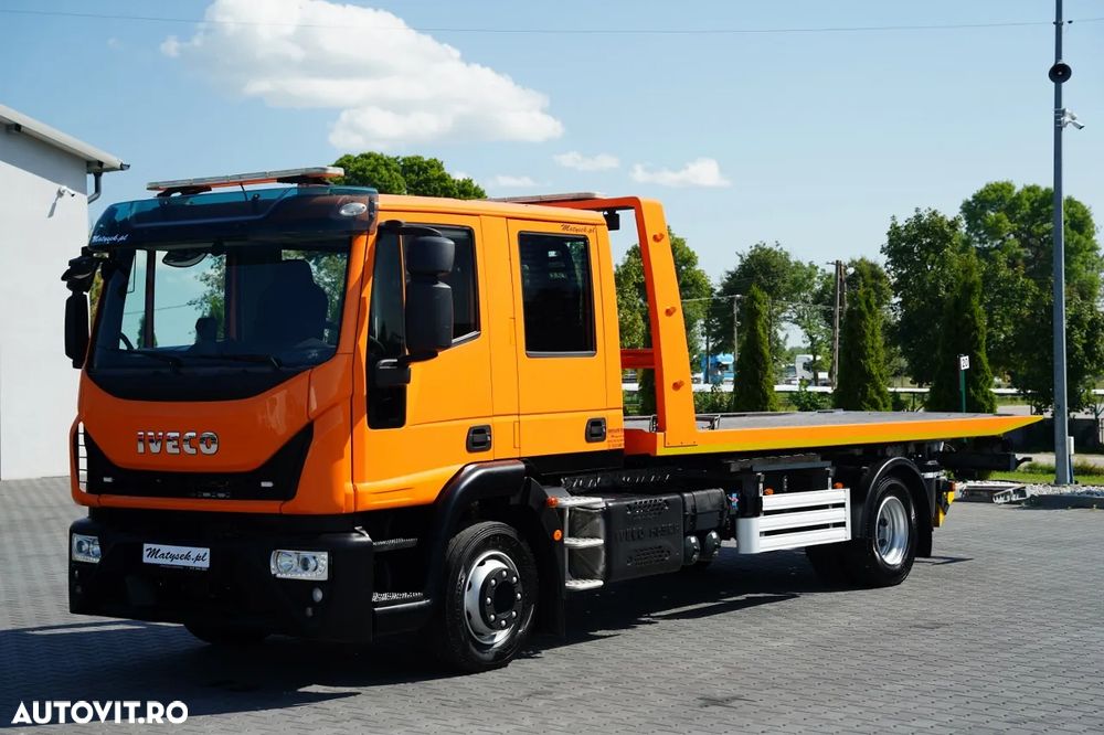 Iveco EUROCARGO / REMORCA AUTO HIDRAULICĂ / PLATFORMĂ - 6 M / REMORCA DUPĂ CU 6 LOCURI / TRONIU / EURO 6 - 12