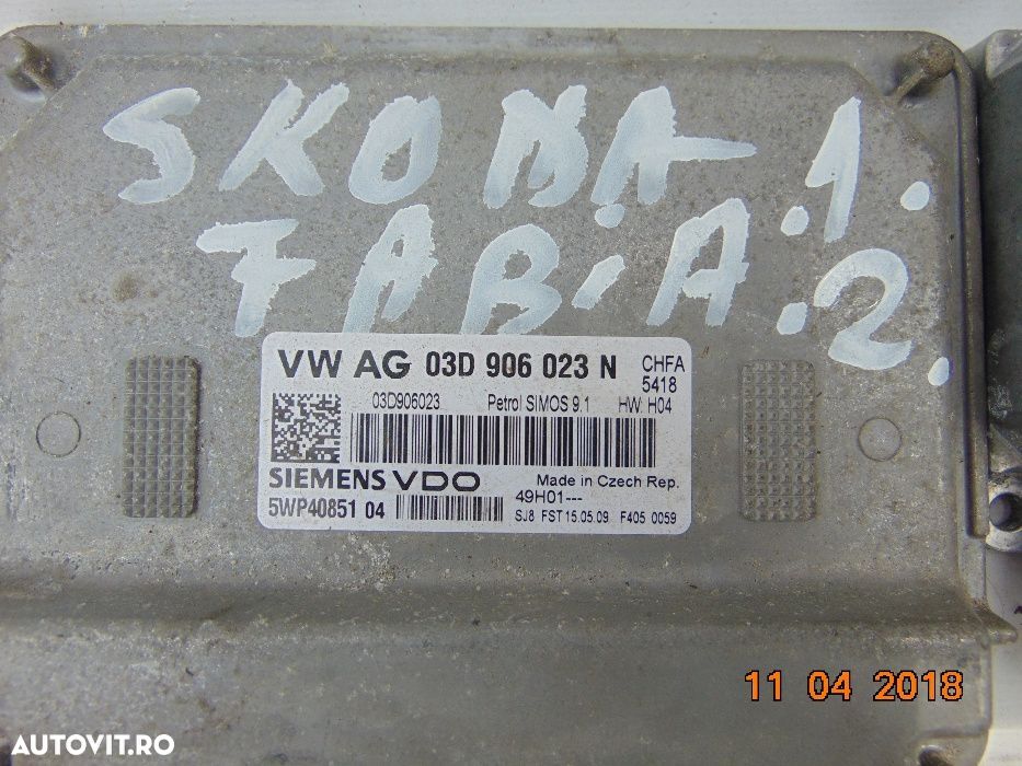 Calculator motor ECU Skoda Fabia 2 motor 1.2 Roomster dezmembrez Fabia - 1