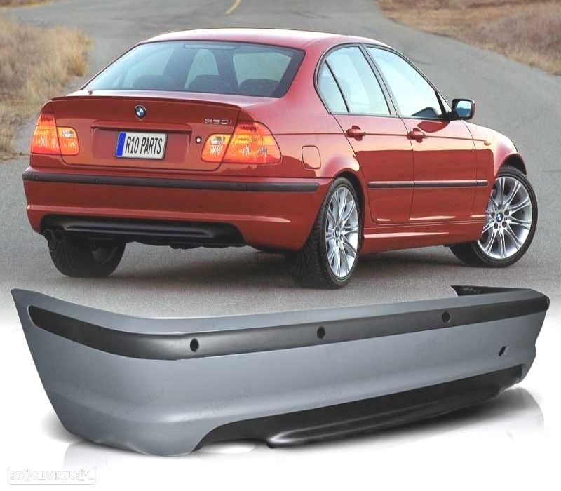 PÁRA-CHOQUES TRASEIRO BMW E46 BERLINA 98-05 LOOK M PDC - 1