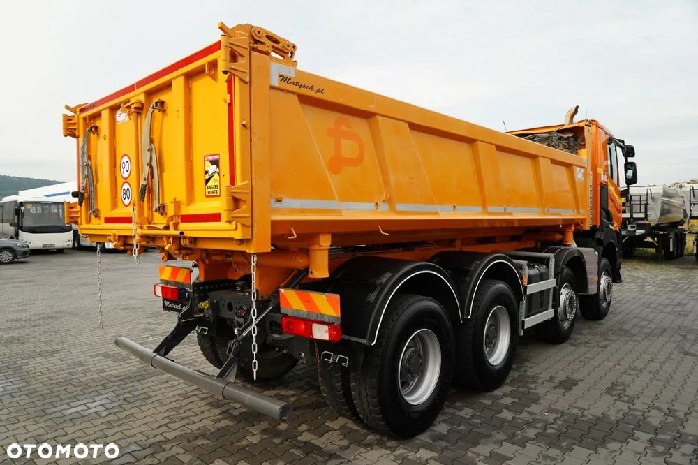 Renault K 480 / 8x4 / WYWROTKA DWUSTRONNA / HYDROBURTA / KLAPODRZWI  / SPROWADZONY / PO KONTRAKCIE SERWISOWYM - 12