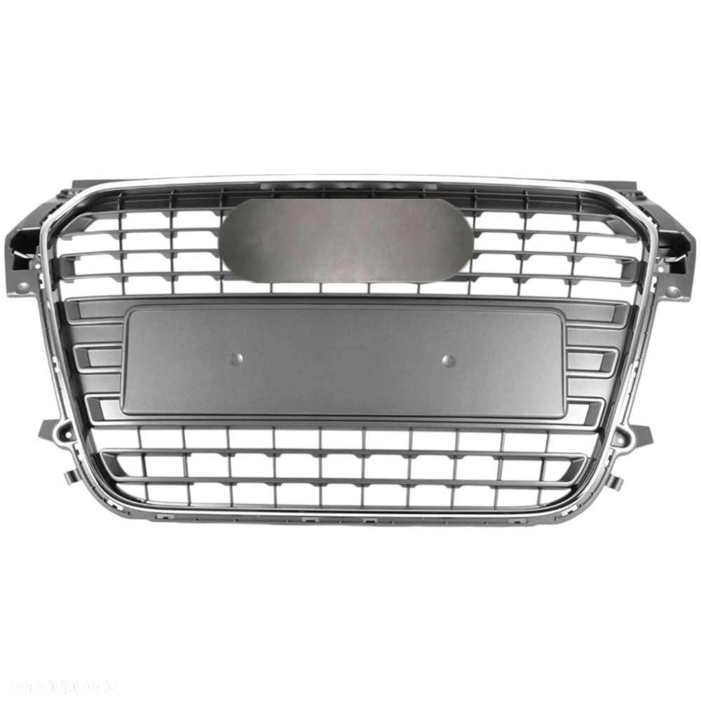 AUDI A1 8X 2010-2015 PRZEDLIFT ATRAPA CHŁODNICY GRILL SZARY RAMKA CHROM - 3