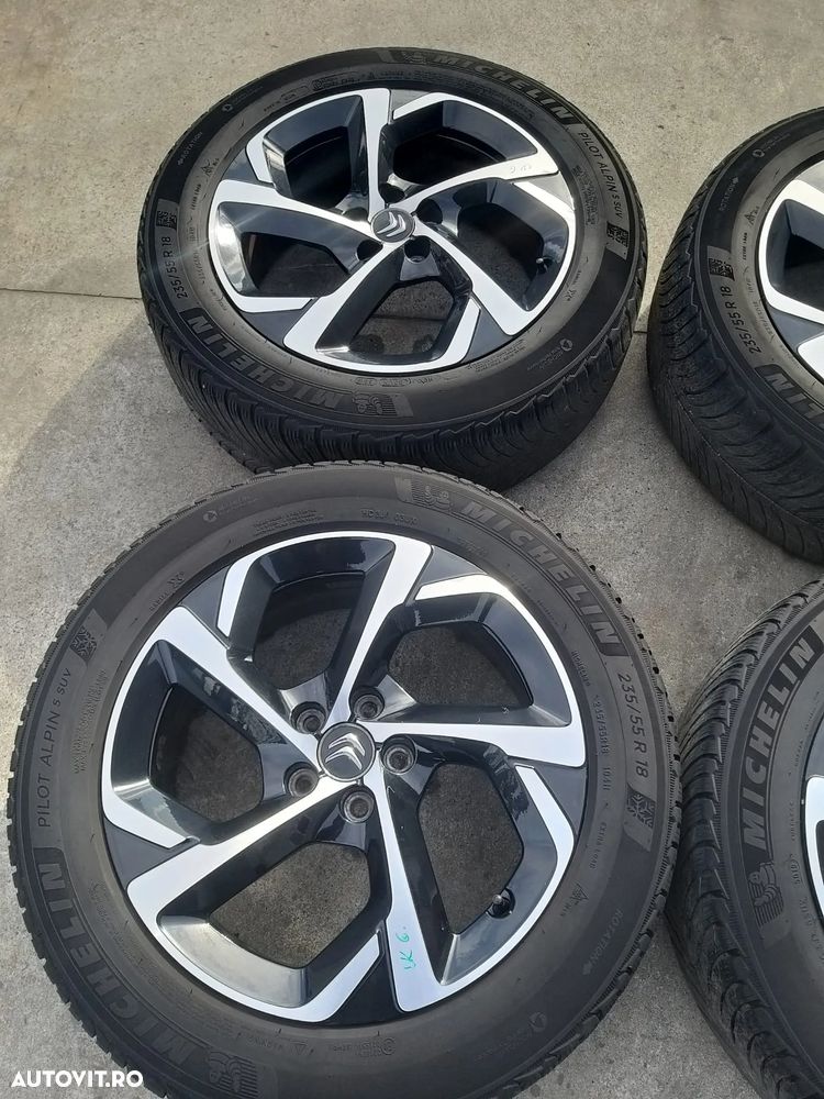 Set jante aliaj r18 cu anvelope iarna michelin 235/55 r18 citroen c5 aircross 9828110677 - 2