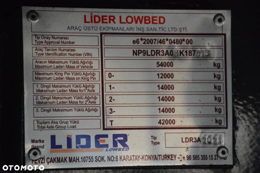 LIDER Trailers LDR3A / 2021r / 3 osie / Oś skrętna/podnoszona / Bardzo dobry stan - 12