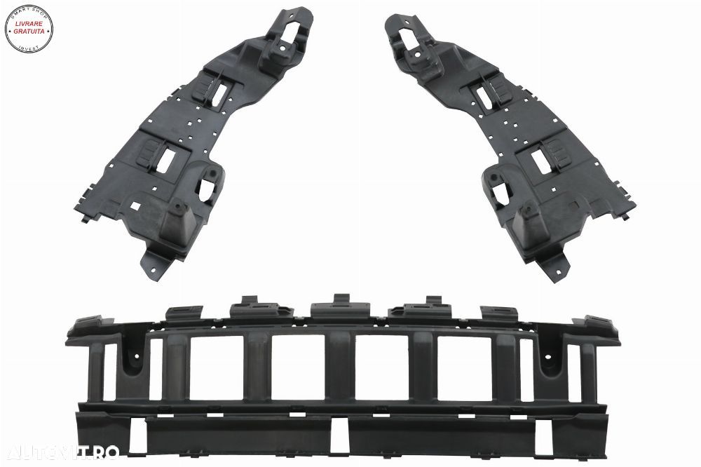 Difuzor Bara Spate cu Ornamente Mercedes C-Class W205 (2014-2020) C63 Design Negru- livrare gratuita - 8