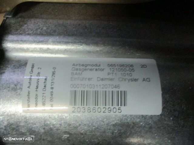 Kit Airbags 0285001373 0018209726 2038602905 MERCEDES W203 2001 C200 CDI 115CV 4P CINZA PRETO - 12