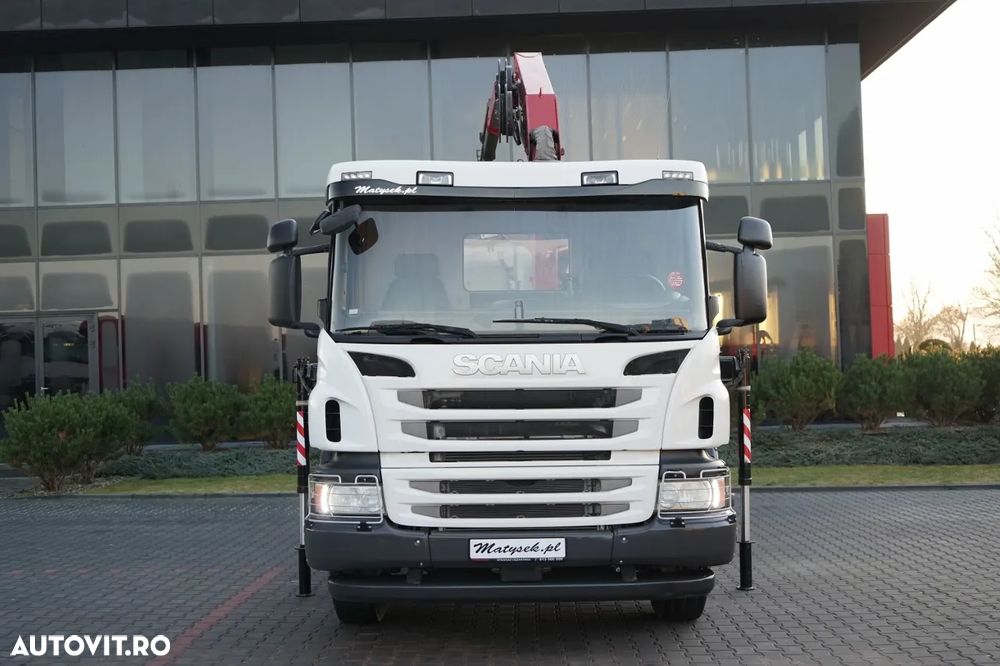 Scania P 280 / 4X2 / ȘASIU - 4,9 M / + HDS HMF 635 / CAPACITATE DE RIDICARE 1.500 KG / ATINGERE MAXIMĂ 6,9 M / GRĂTAR / - 3