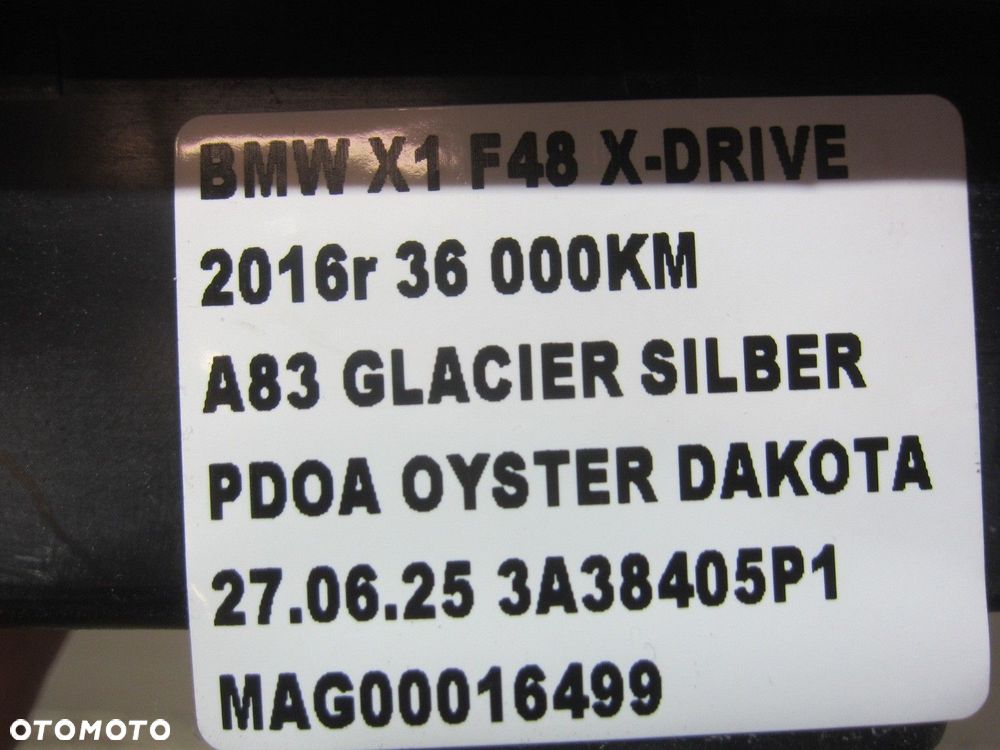 BMW X1 F48 MOCOWANIE ŚLIZG ZDERZAKA TYLNEGO LEWY TYŁ 7381119 51127381119 - 9