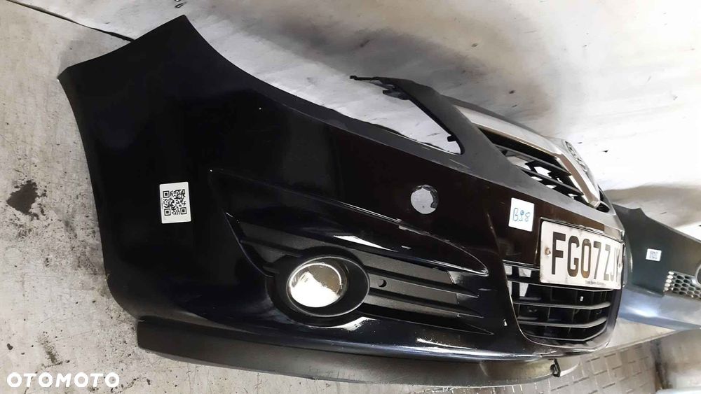 ^ ZDERZAK PRZÓD PRZEDNI DO OPEL CORSA D Z20R CZARNY HALOGENY - 4