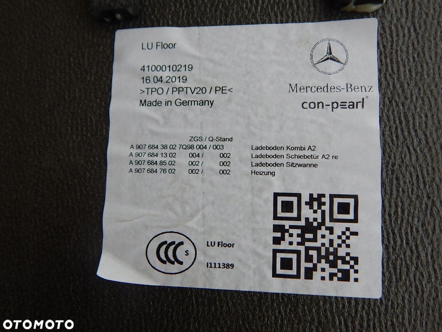 MERCEDES SPRINTER 907 910 podłoga płyta wykładzina pod szyny zabudowa PAKI - 6