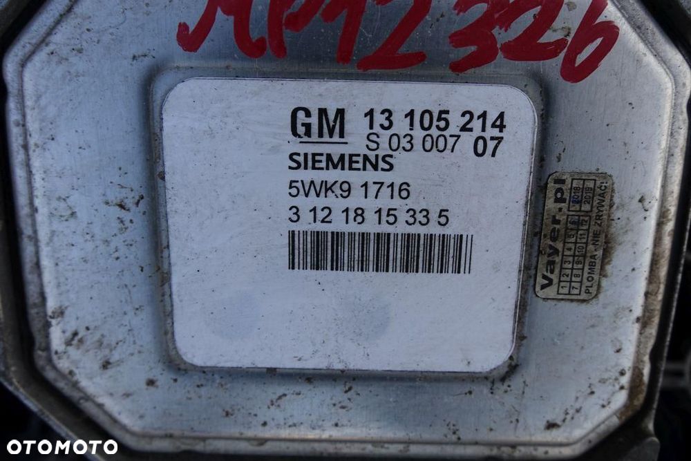 STEROWNIK SILNIKA KOMPUTER OPEL MERIVA A 1.8 13105214 - 3
