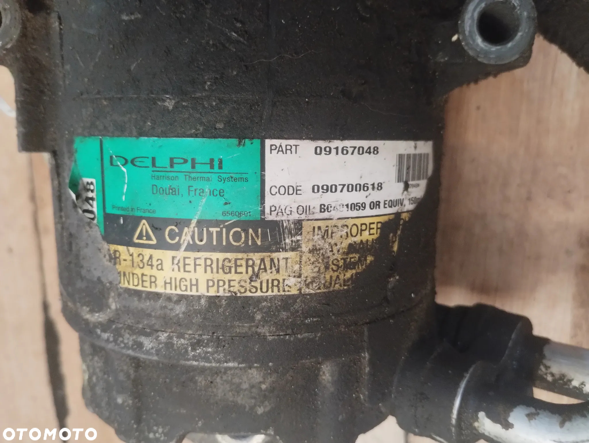 OPEL AGILA A 00-07 r. 1,0 l. sprężarka kompresor klimatyzacji DELPHI 091670048 * - 2
