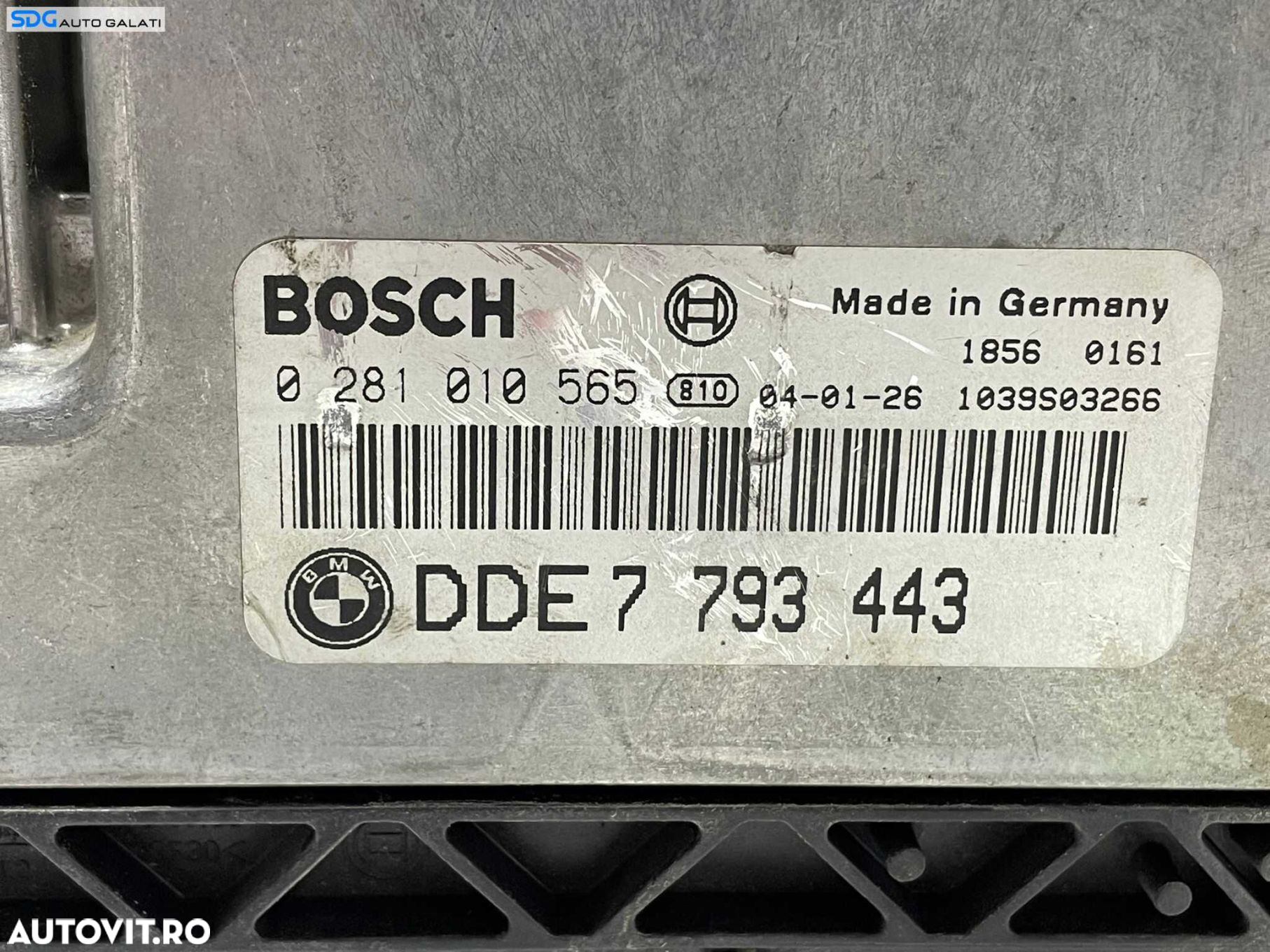 Kit Pornire ECU Calculator Cheie Chei Cip Imobliziator Motor Bosch BMW Seria 3 E46 2.0 Diesel 1998 - 2005 Cod 7793443 0281010565 6905666 [L2756] - 2