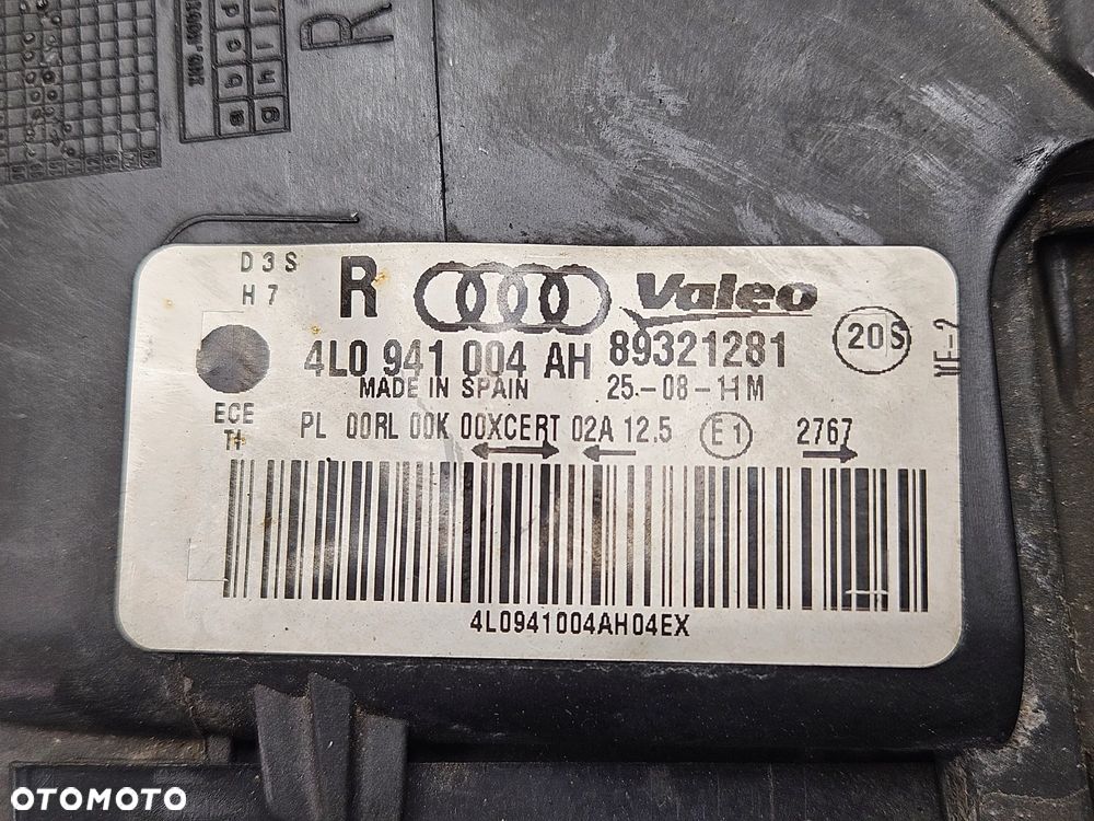 AUDI Q7 4L LIFT 09-15R LAMPA PRZOD BI-XENON + LED TRIXENON PRAWA 4L0941004AH LEWA 4L0941003AH - 11