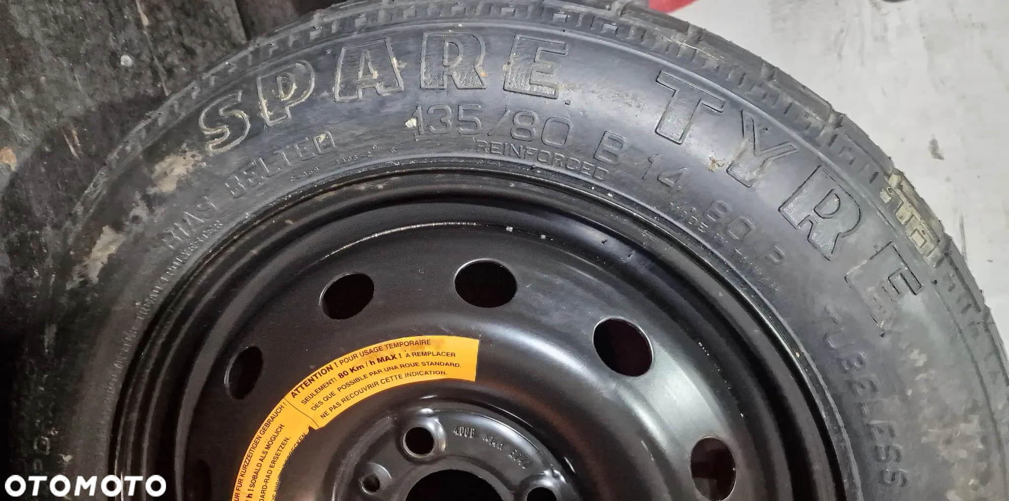 KOŁO DOJAZDOWE ZAPASOWE 135/80 B14 ET43 4x98 PIRELLI - 7