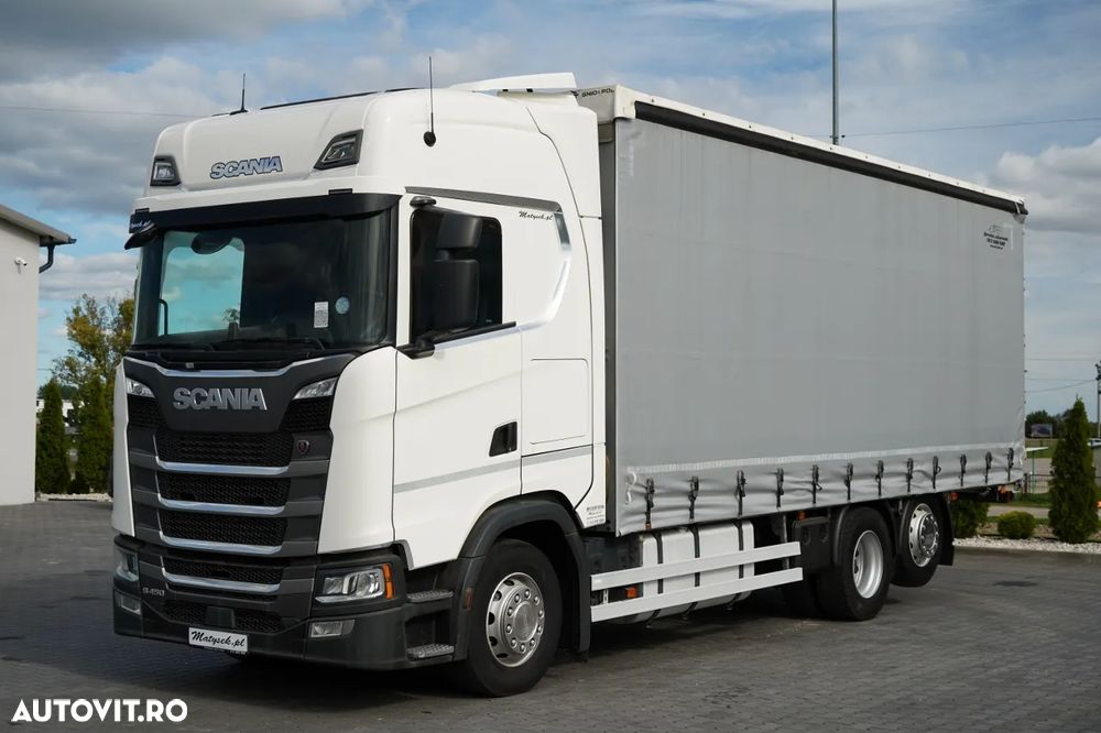 Scania S 450 / CORTINĂ 7,7 M / 60 M3 / SOLO / 6X2 / AXĂ RIDICATĂ / 2019 / - 2