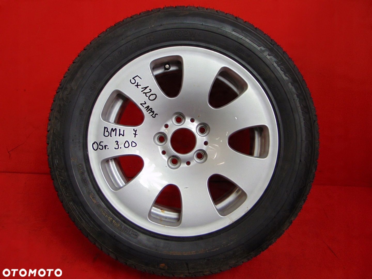 BMW 7 E65 KOŁO FELGA ALUMINIOWA 17 8J 5x120 ET24 245/55 - 1