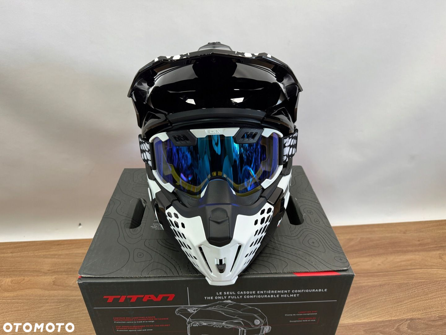 KASK MOTOCYKLOWY ENDURO CKX  Gogle Titan Black/White L - 3