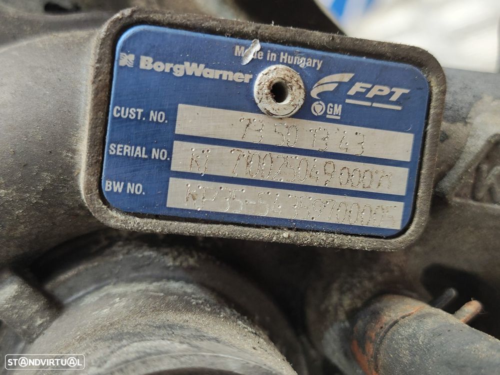 Turbo Compressor BorgWarner 54359700005 GM Fiat 73501343 1.3 CDTI 75cv Z13DT - 8
