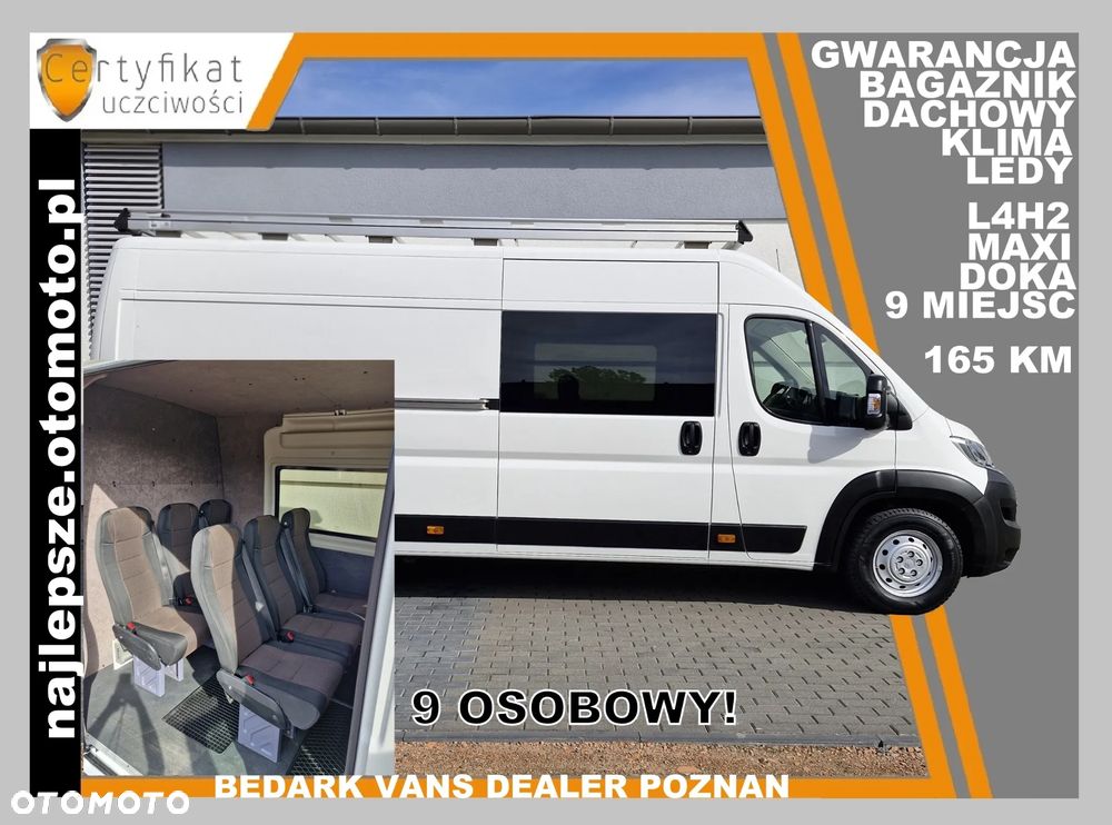 Peugeot BOXER, L4H2 MAXI, DOKA, 9 miejsc, BRYGADÓWKA, klima, bagażnik dachowy