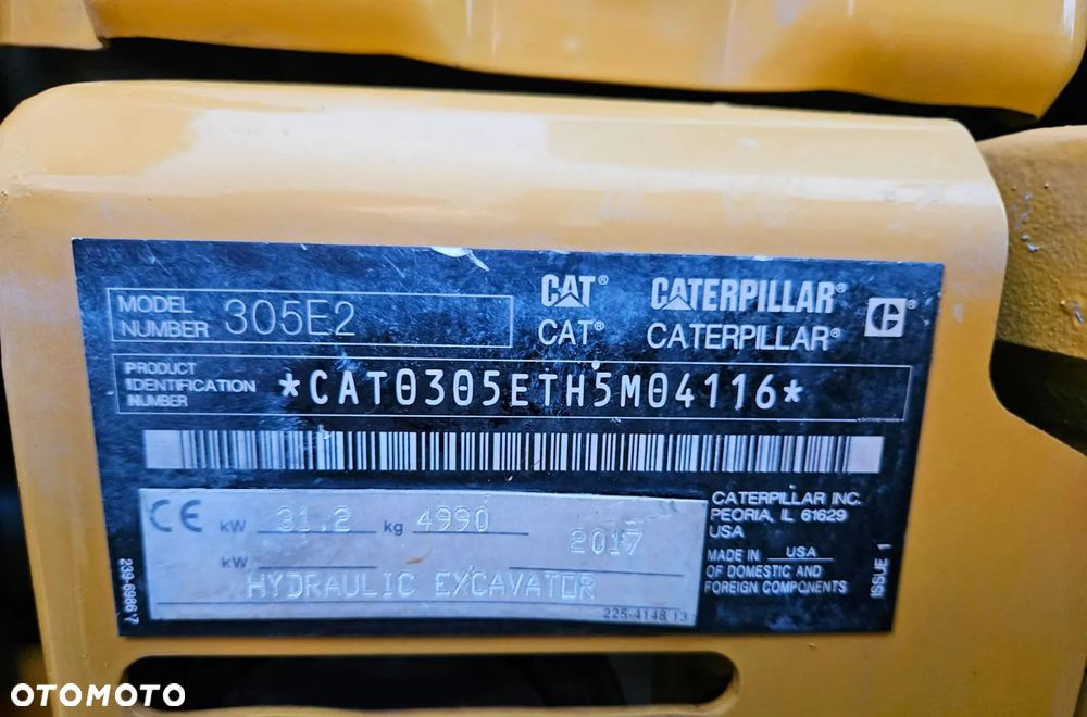 Caterpillar MINIKOPARKA CAT CATERPILLAR 305 E2 305.5 305.5E E2 2017R. KLIMATYZACJA ROTOTILT - 21