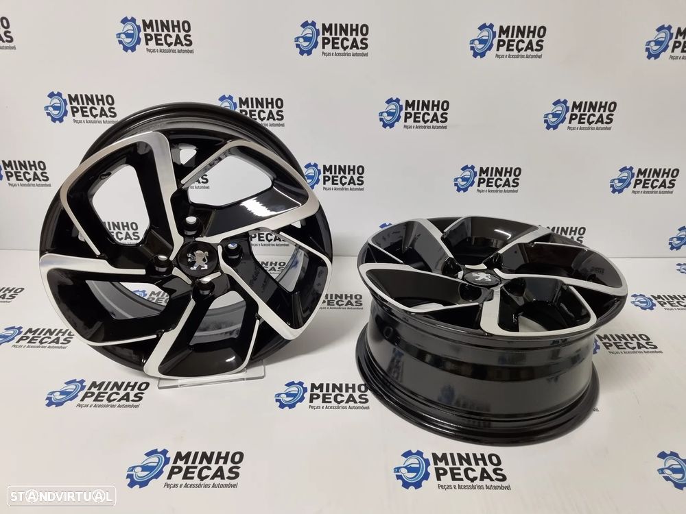 Jantes Peugeot em 15 Preto Polido (4x108) - 4