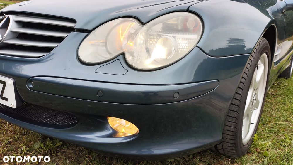 MASKA ZDERZAK ATRAPA GRILL BŁOTNIK LEWY PRAWY PAS PRZEDNI WZMOCNIENIE CHŁODNICE WENTYLATOR SPRYSKIWACZE LAMPY BI-XENON XENON PRZÓD KOMPLETNY ORYGINALNY LAKIER C946 946 DO ZAŁOŻENIA W KOLOR MERCEDES SL R230 W230 SL500 - 6