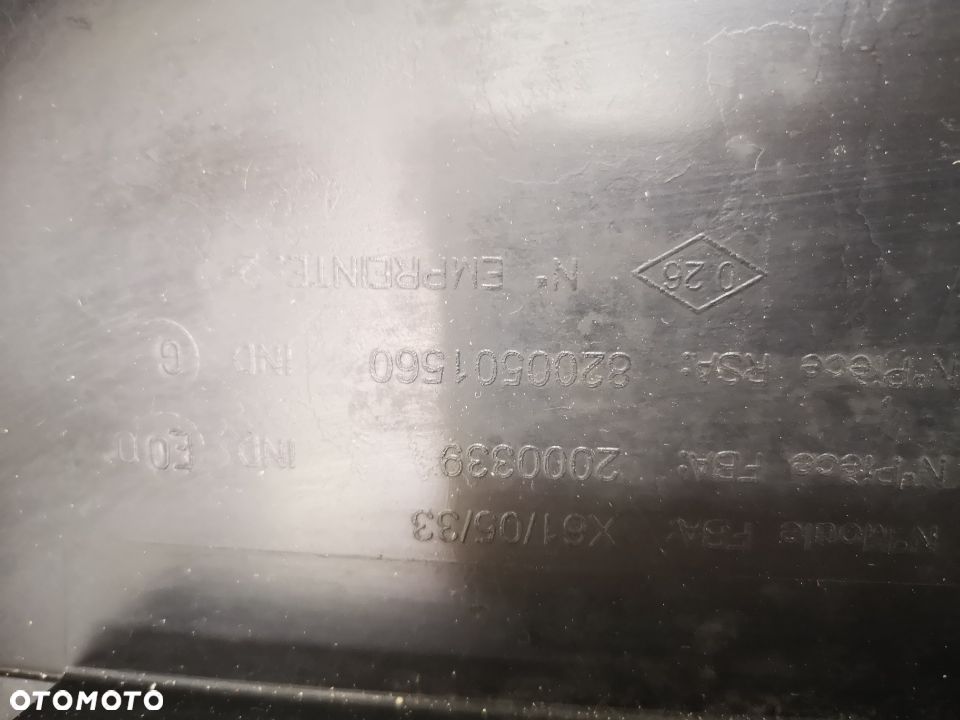 RENAULT KANGOO II , III 07-13 OSŁONA / PŁYTA POD ZDERZAK PRZEDNIA NR 8200501560 NR AUKCJI OSŁ113 - 6