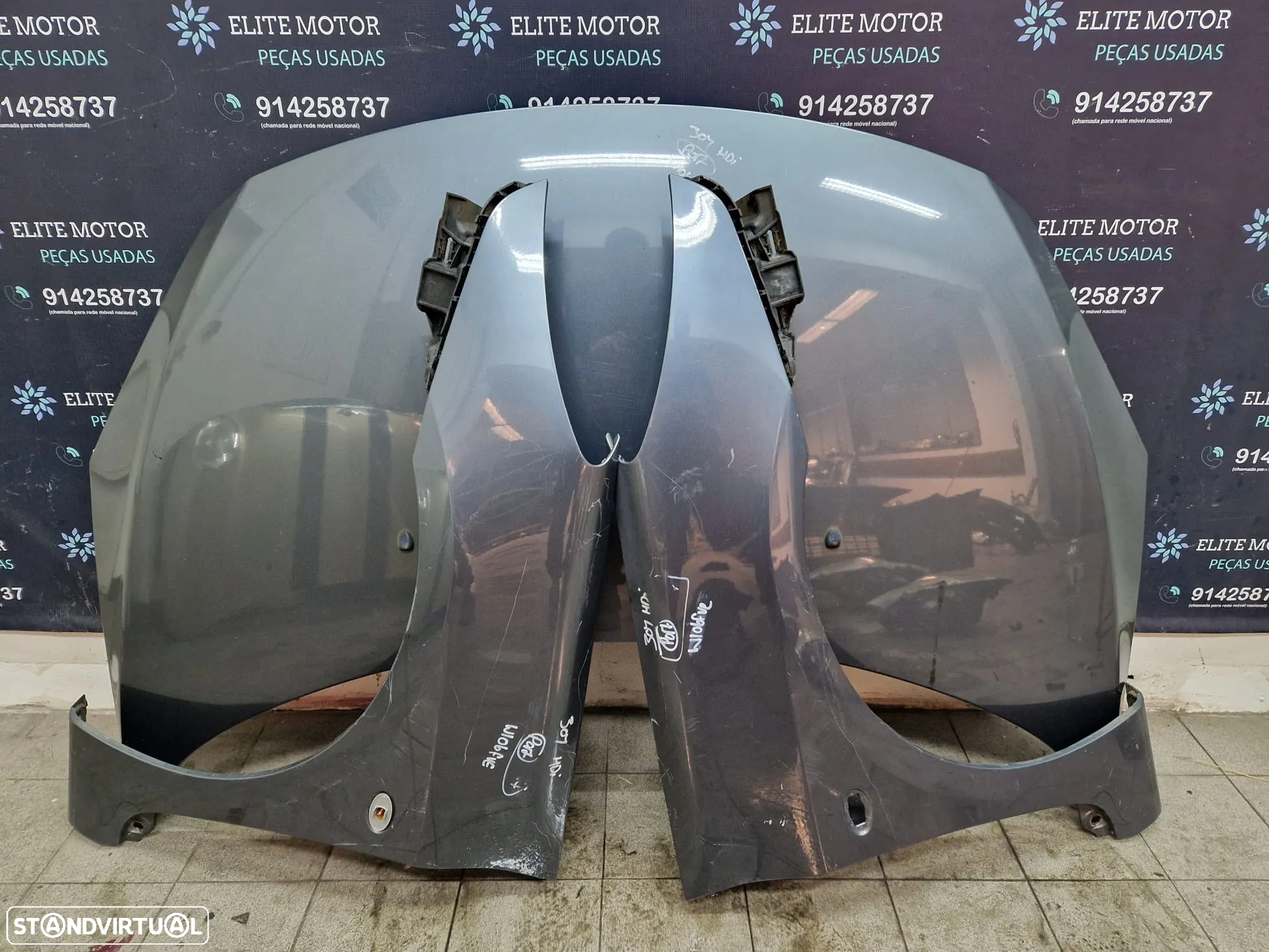 Frente completa usada PEUGEOT 307 FASE 2 FACELIFT 1.6 HDI parachoques capot oticas guardalamas - 5