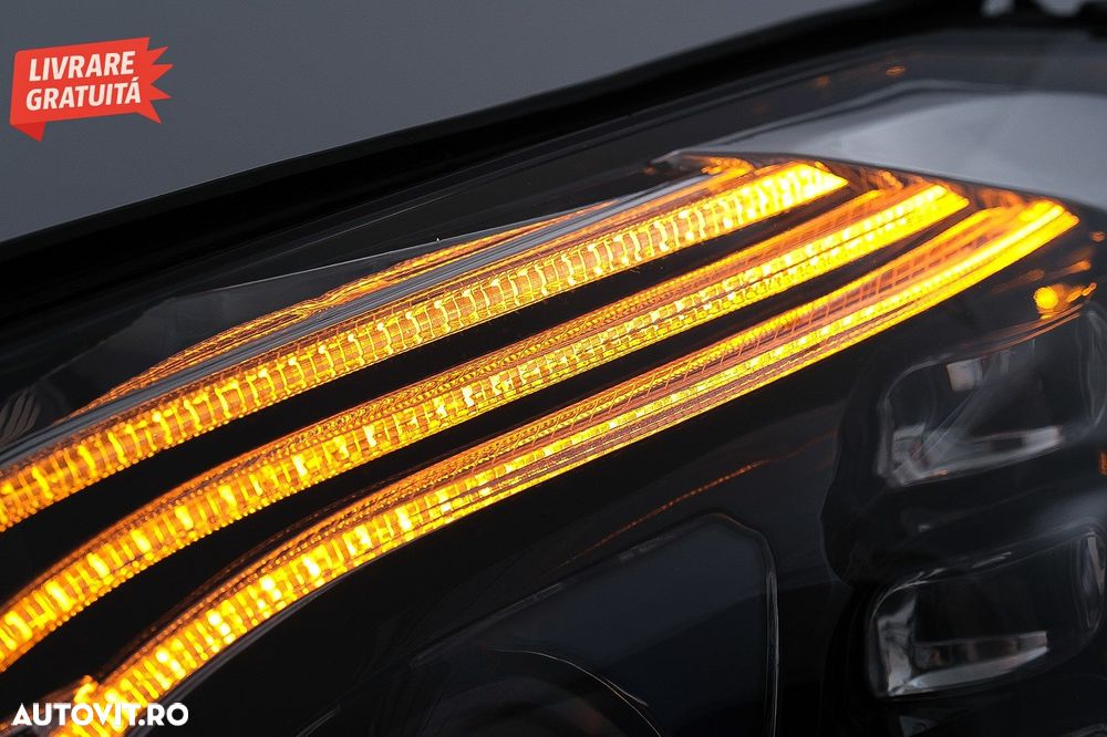 Faruri Full LED Mercedes C-Class W205 S205 (2014-2020) LHD W222 Design- livrare gratuita - 15