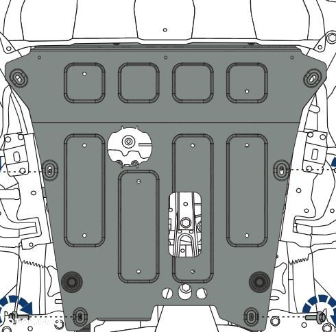 Osłona dolna silnika Dacia Duster II od 2021r. - 2