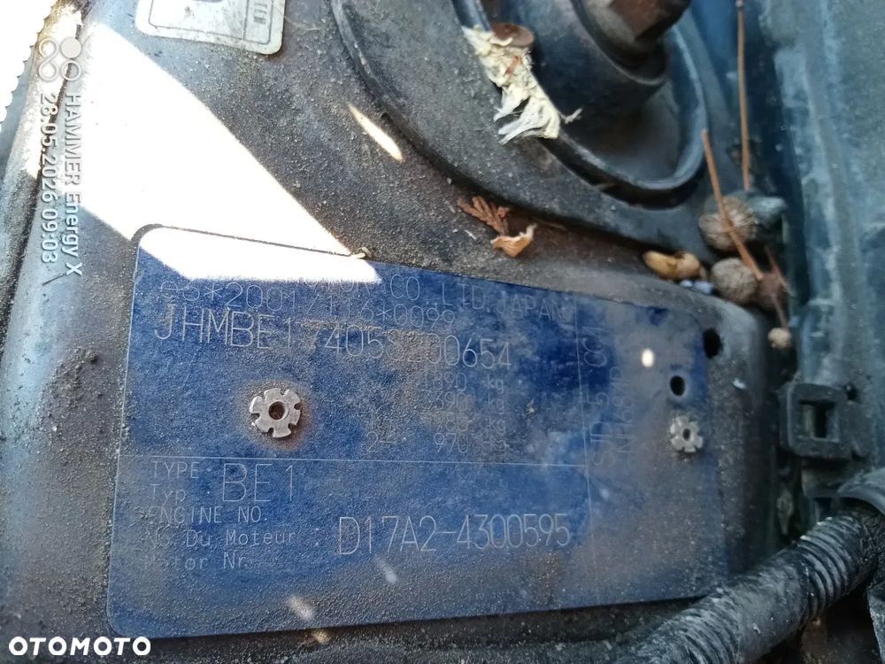 HONDA FR-V I BE 04-09 1.7 16V 125KM na części - 2