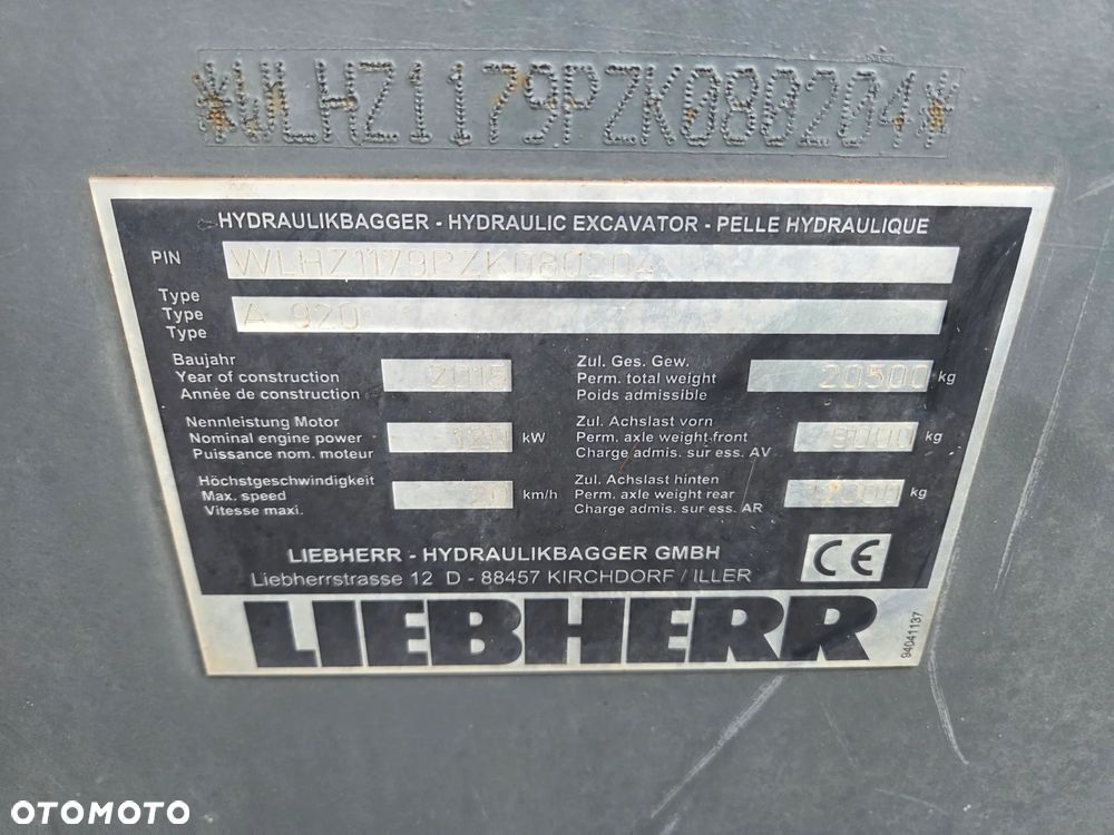 Liebherr A 920 / z Niemiec / - 7