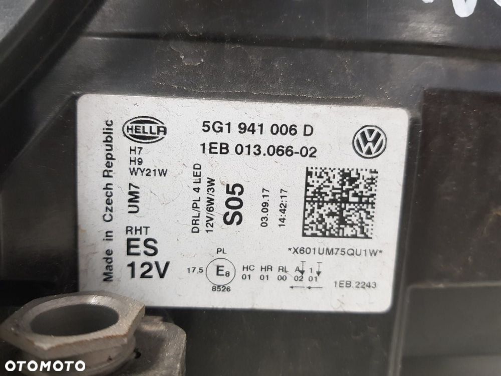 VW GOLF 7 VII LIFT LAMPA PRAWA PRZEDNIA PRZÓD ZWYKŁA EUROPA 5G1941006D PUSZKA - 13