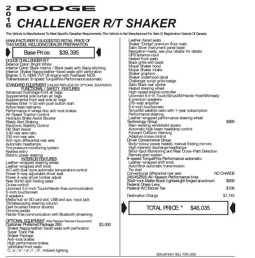 Dodge Challenger Automatik R/T Plus Shaker - 17