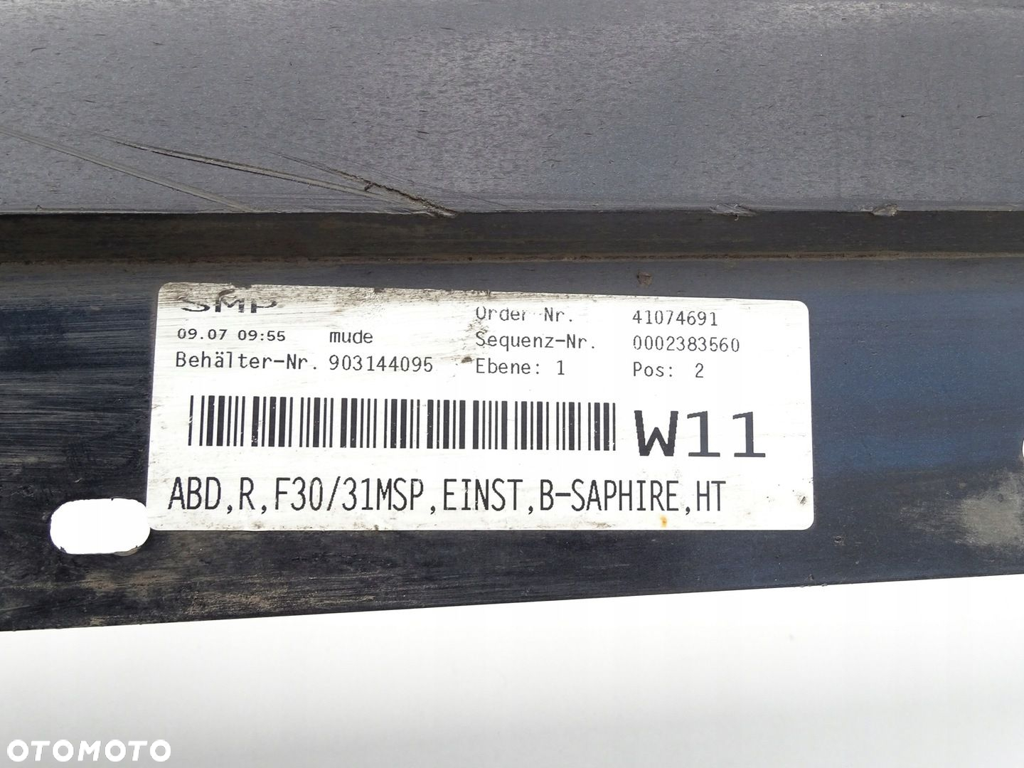 LISTWA PROGOWA PRAWA 8054272 BMW F30 BLACK SAPPHIRE METALLIC 475 M-PAKIET - 14