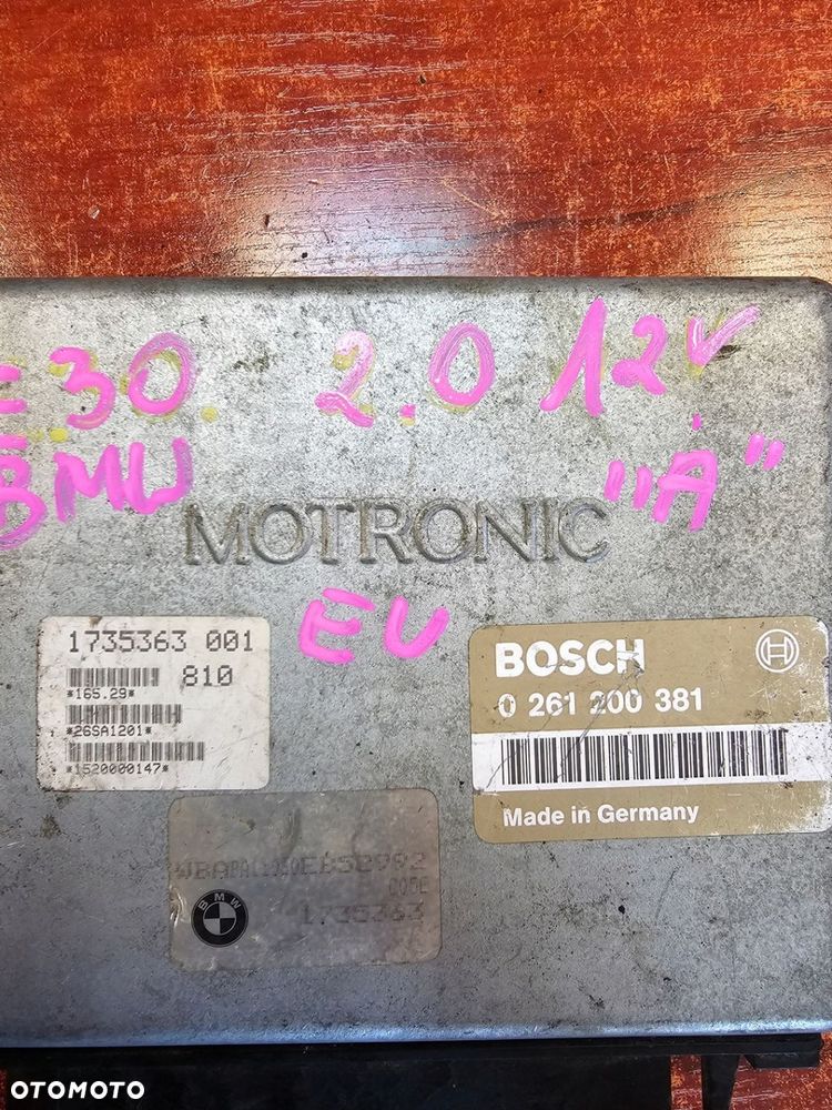 KOMPUTER STEROWNIK SILNIKA BMW E30 2.0B 0261200381 - 2