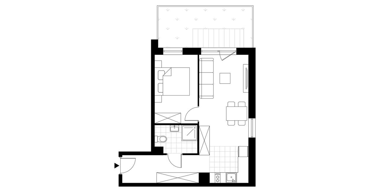 2-pokojowy apartament inwestycyjny 41m2 + ogródek - Pełny obrazek: 4/16
