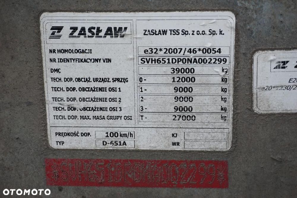 Zaslaw / KŁONICOWA / DO DREWNA / WAGA 6 400 KG / OŚ PODNOSZONA - 11