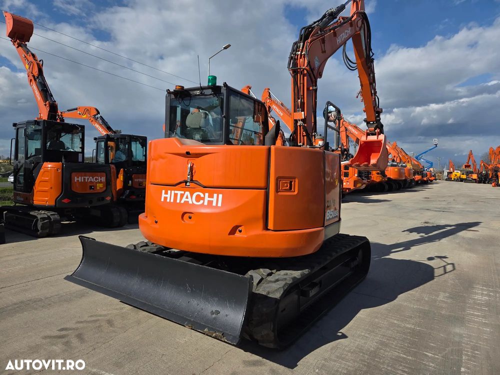 Hitachi ZX85, 2022, 3.177h, LAMA NIVELARE, senile CAUCIUC NOI, CUPLA RAPIDA HIDRAULICA+3 cupe noi, adanc sapare 5m, latimie 2,2m, inst picon pe brate, inst rotire pe brate, Aer condi, Antifurt, Computer in lb romana, leasing 4 ani-PROMOTIE 62.900 EUR+Tva - 10