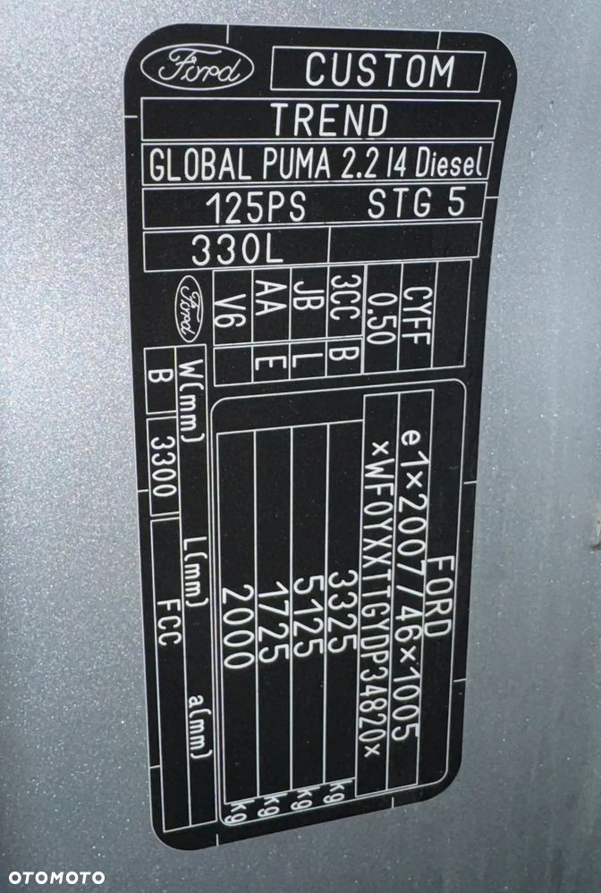 Ford TRANSIT CUSTOM - 22