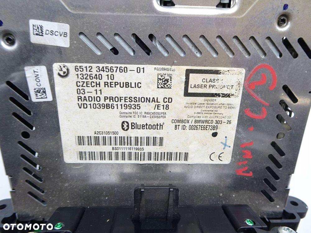 licznik radio cd mini countryman r60 65123456760-01 - 9